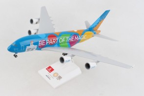 Emirates Airbus A380 A6-EEU blue Dubai Expo livery with gears and stand Skymarks SKR1101 scale 1-200 