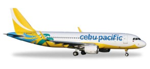 Cebu Pacific Airbus A320 Sharklets New Livery Reg# RP-C4107 Herpa 529327 Scale 1:500