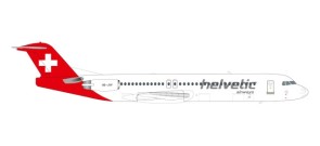 Helvetic Airways Fokker 100 HB-LVF Herpa 559324 scale 1:200 