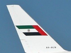 United Arab 777-200 Amiri Flight A6-ALN stand & gears Hogan HG10949G 1:200