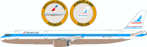 American Airlines / Piedmont Airbus A321-231 N581UW with stand and collectors coin IF321AA581 InFlight Scale 1:200