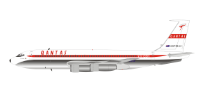 QANTAS Boeing 707-100 VH-EBH Polished With Stand InFlight IF701QF120P scale 1:200