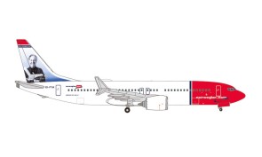 Norwegian Boeing 737Max8 EI-FYA "Sir Freddie Laker" die-cast Herpa Wings 535229 scale 1:500