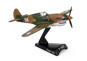 Postage Stamp die-cast display models colection P-40B Warhawk WWII by Postage Stamp Models PS5354-1 scale 1:90 Hell's Angels