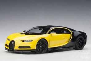 Yellow Bugatti Chiron 2017 Juane Molsheim YellowNocturne Black AUTOart 70994 scale 118 